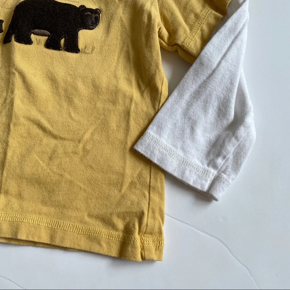 Janie and Jack Bear Double Sleeve Tee